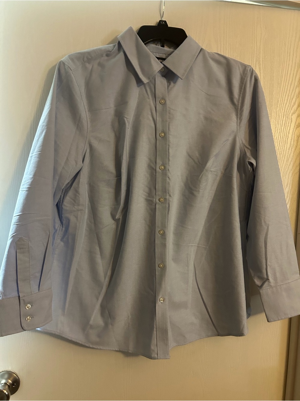 Lands' End Women's Pale Blue Button-Down Shirt